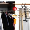 AUFETQ Pants Hanger Stainless Steel Anti-Slip Space Saving-1