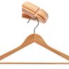 Amber Home Wooden Suit Hangers Natural 30-1