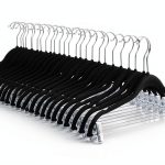 Amazon Basics Black/Silver Skirt Hangers Metal Rust-0