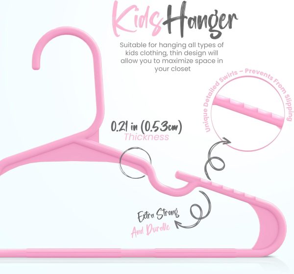 Kids Hangers Utopia Home Plastic Nonslip Space Saving Design-1