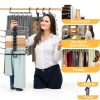 AUFETQ Pants Hanger Stainless Steel Anti-Slip Space Saving-5