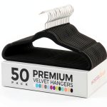 HOUSE DAY Velvet Hangers Non-Slip Space Saving Closet-0