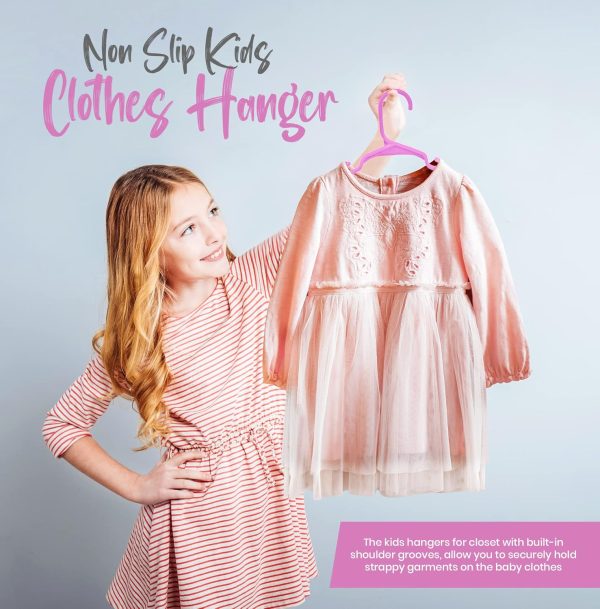 Kids Hangers Utopia Home Plastic Nonslip Space Saving Design-6
