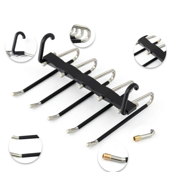 AUFETQ Pants Hanger Stainless Steel Anti-Slip Space Saving-4