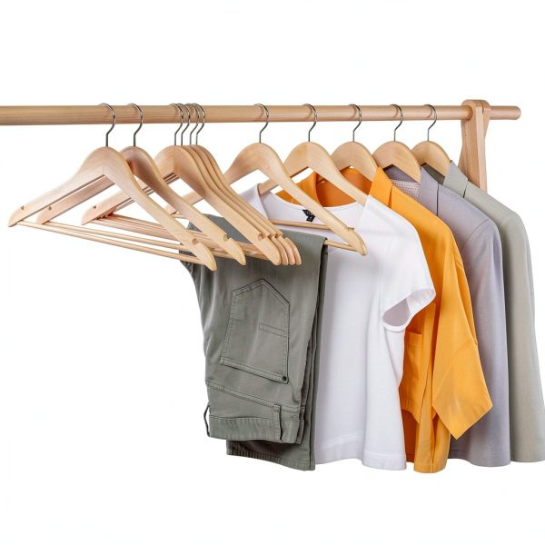 Amber Home Wooden Suit Hangers Natural 30-5