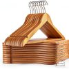 Amber Home Wooden Suit Hangers Natural 30-0