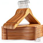 Amber Home Wooden Suit Hangers Natural 30-0