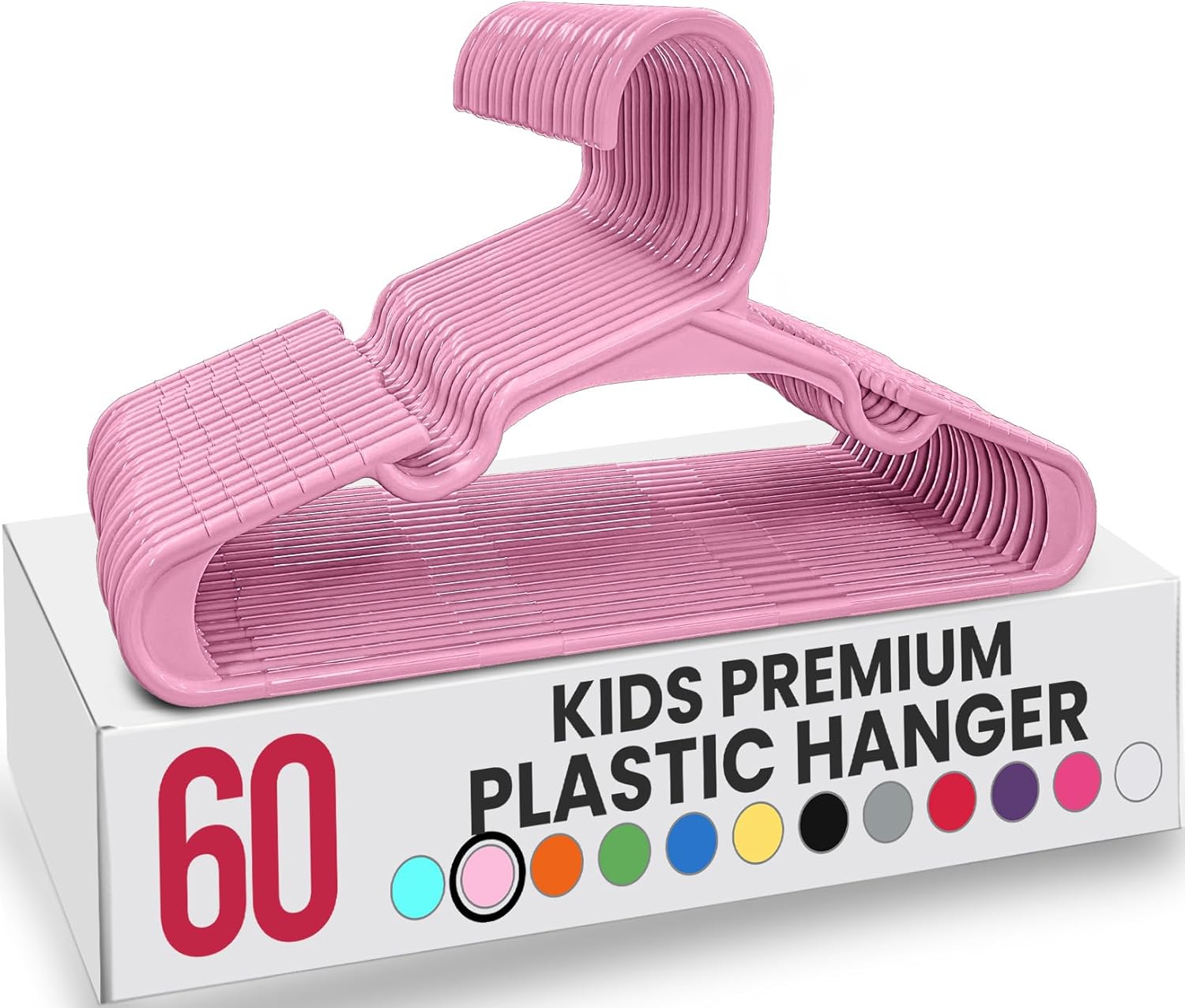 Utopia Home kids hangers displaying various colors and pack sizes
