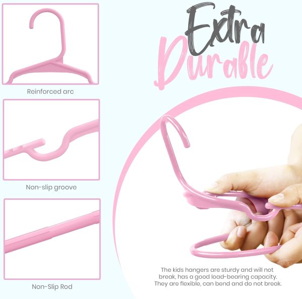 Kids Hangers Utopia Home Plastic Nonslip Space Saving Design-4