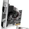 LinksTek 2-Ports PCIE RS232 DB9 Serial Card for Desktop PCs-0