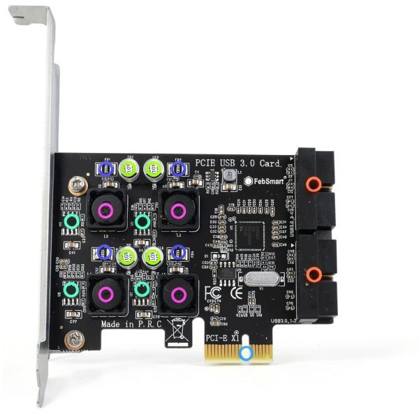 FebSmart USB 3.0 Expansion Card PCIE X1 4 Port-2