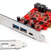StarTech USB PCIe 5 Port Card 10Gbps USBC Desktop-3