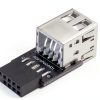 USB 2.0 Header to Dual USB A Adapter MZHOU Black-5