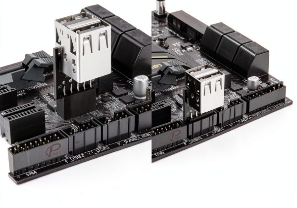 USB 2.0 Header to Dual USB A Adapter MZHOU Black-2