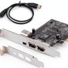 ELIATER PCIe Firewire Adapter for PC-0