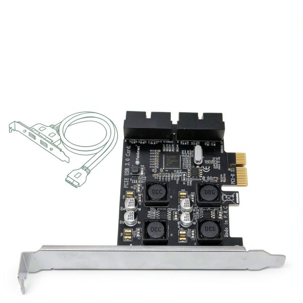 FebSmart USB 3.0 Expansion Card PCIE X1 4 Port-3