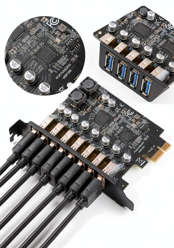 YABOANG PCI-E USB 3.0 Card 7 Port Expansion-1