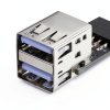 USB 2.0 Header to Dual USB A Adapter MZHOU Black-3