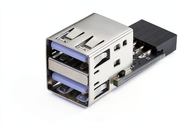 USB 2.0 Header to Dual USB A Adapter MZHOU Black-3