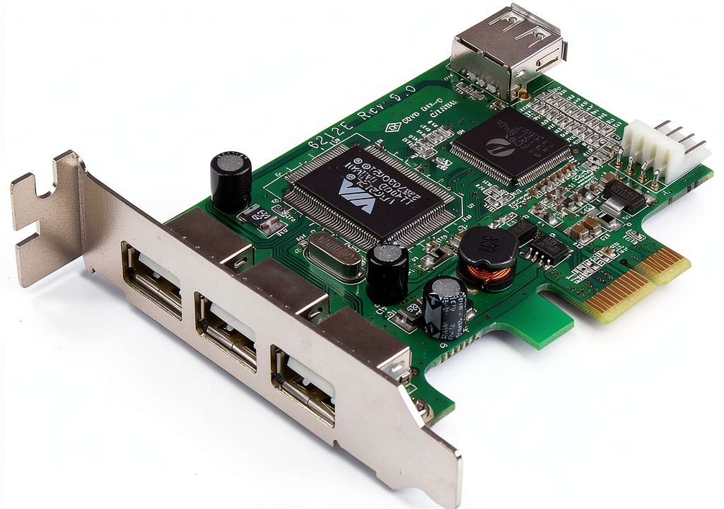 Installing USB 2.0 PCI Card StarTech 4 Port Low Profile on a wooden desk