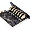 MZHOU USB 3 0 PCIe Card with 7 High Speed Ports Blue-6