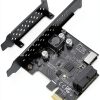 BEYIMEI PCIe USB 3.2 Gen1 Adapter BY-PEXUSB3C Type-E Front Panel Card-0