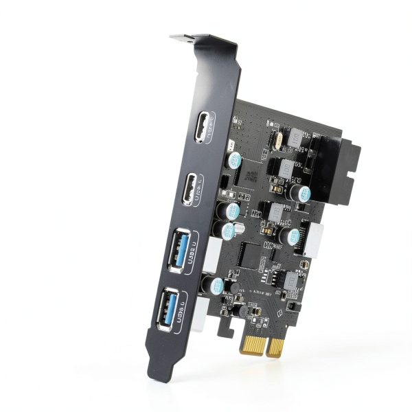 USB PCIe Expansion Card UP6210 by YEELIYA with 2 USB C and 2 USB A-2