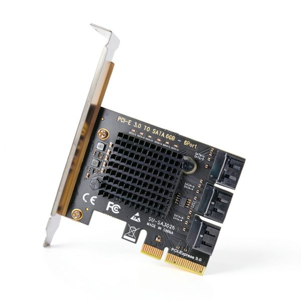 PCIe 6-Port SATA III Expansion Card GLOTRENDS 16GT/s Plug and Play-2