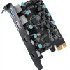 USB 3.0 PCIe Card YEELIYA 3 USB-C and 2 USB-A Ports No Extra Power-7