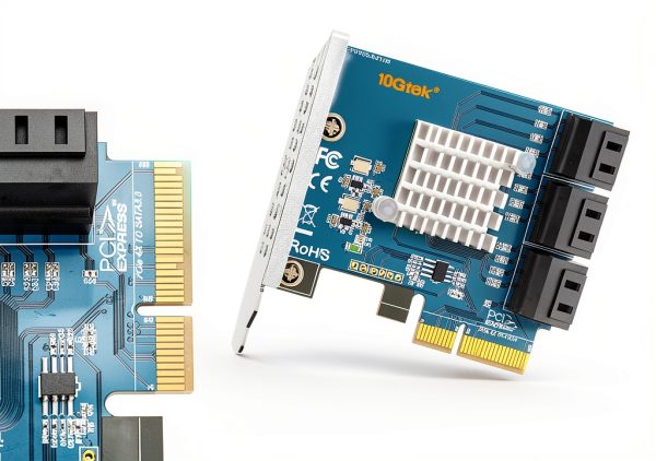 10Gtek 6-Port SATA PCIe X4 controller 6 SATA 3.0 SSD/HDD Card-1