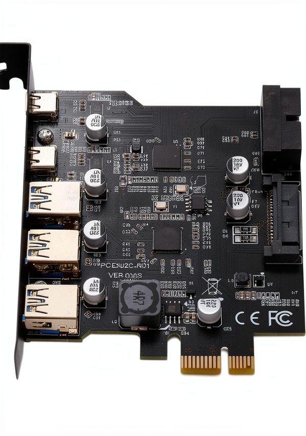Gugxiom USB 3.2 PCIe Expansion Card 5-Port (3 Type‑A, 2 Type‑C) 20Gbps-7