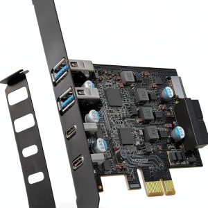 YEELIYA USB PCIe Card 2x USB‑C & 2x USB‑A for Windows/Linux-0