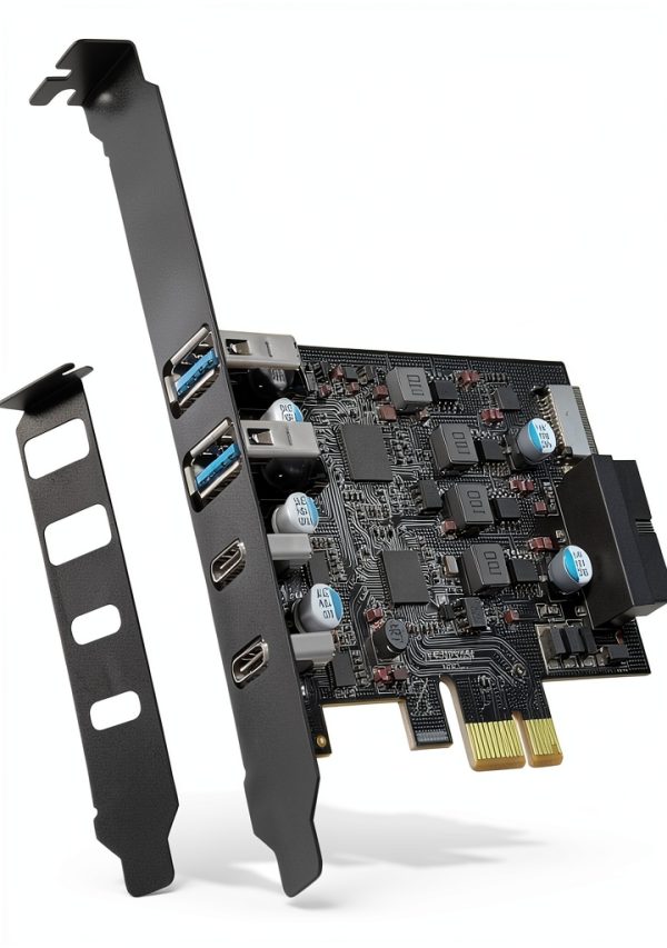 YEELIYA USB PCIe Card 2x USB‑C & 2x USB‑A for Windows/Linux-0