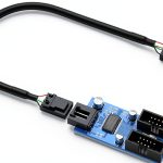 USB 2.0 Header Splitter by Rocketek Adapter with Dual Female Ports-0