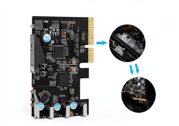 FANBLACK USB 3.2 Gen 2 PCIe 7-Port Card with Type‑C and Type‑A-2