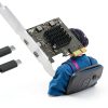 GLOTRENDS 2-Port USB-C 10Gb PCIe X1 Expansion Card U3142CX1 High Power-2