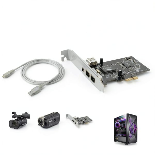 LBSC PCI-E 1X to 1394a FireWire Card – 800Mbps High Speed Plug and-3