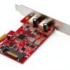 StarTech.com USB-C PCIe Card 2 Port 10Gbps Gen 2 Red Model PEXUSB312C3-1