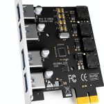 USB 3.0 Expansion Card GLOTRENDS 4 Port PCIe x1 High Power-0