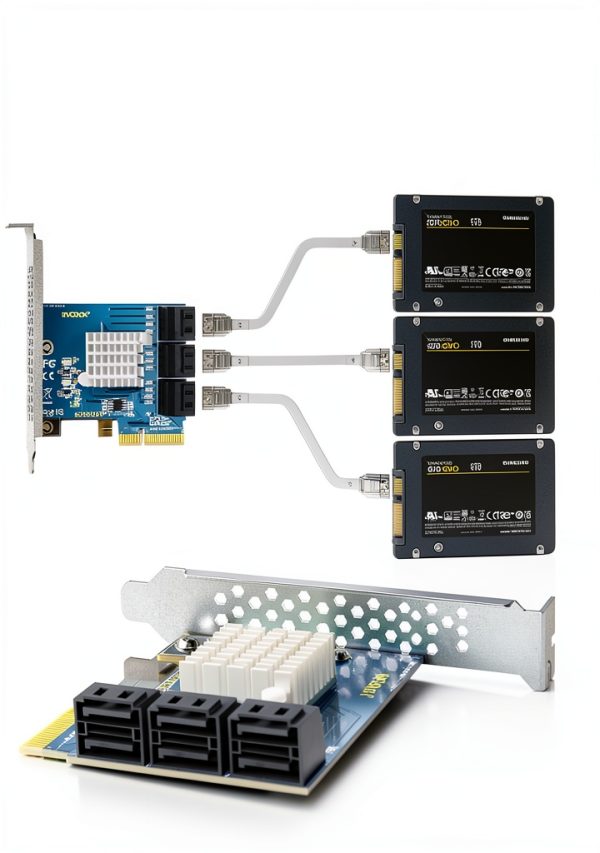 10Gtek 6-Port SATA PCIe X4 controller 6 SATA 3.0 SSD/HDD Card-3