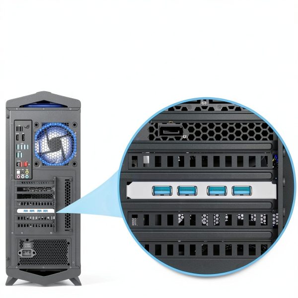 USB 3.0 Expansion Card GLOTRENDS 4 Port PCIe x1 High Power-6