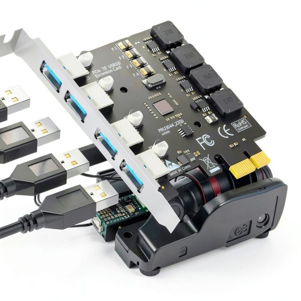 USB 3.0 Expansion Card GLOTRENDS 4 Port PCIe x1 High Power-2