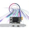 GLOTRENDS 2-Port USB-C 10Gb PCIe X1 Expansion Card U3142CX1 High Power-4