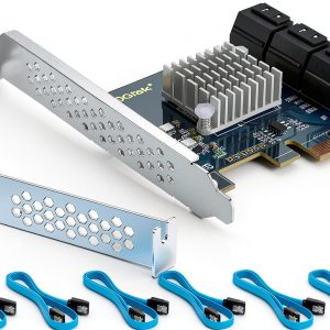 10Gtek 6-Port SATA PCIe X4 controller 6 SATA 3.0 SSD/HDD Card-0