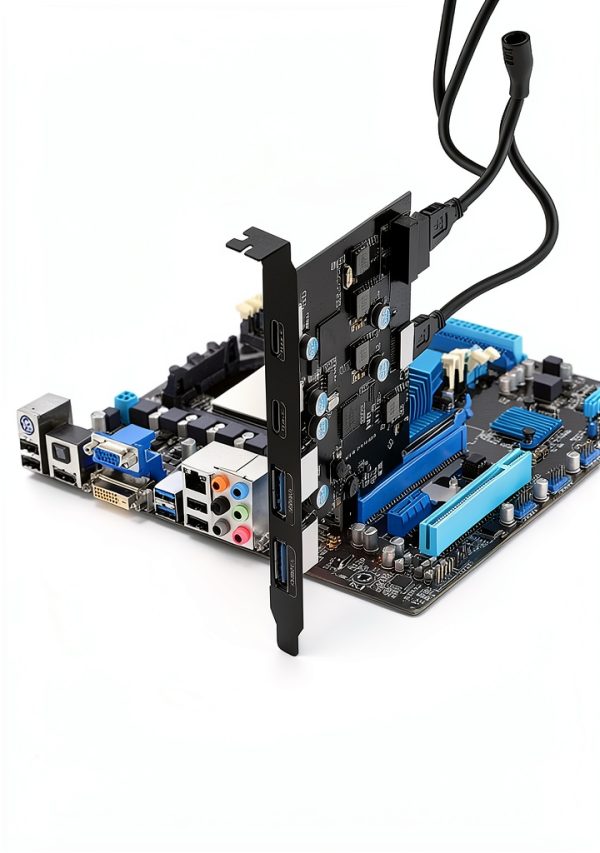 USB PCIe Expansion Card UP6210 by YEELIYA with 2 USB C and 2 USB A-1