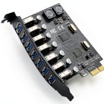 RIITOP USB 3.0 PCI-e 7‑Port Expansion Card PCET7U3‑N-0