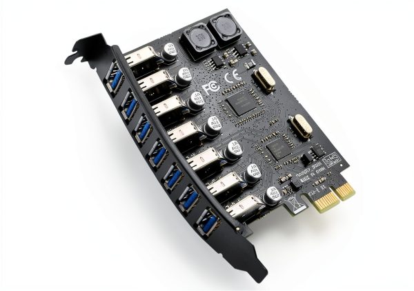 RIITOP USB 3.0 PCI-e 7‑Port Expansion Card PCET7U3‑N-0