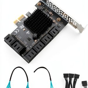 PCIe SATA Expansion Card Trotwei Blue FH46S 12 to 20 Port High Speed-0