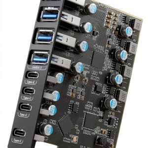 YEELIYA 8‑Port PCIe USB 3.2 Card 4x USB‑A & 4x USB‑C for Desktop-0