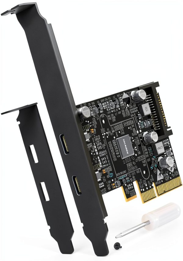 USB C PCIe Expansion Card LDLrui Dual Port 10Gbps Black-0